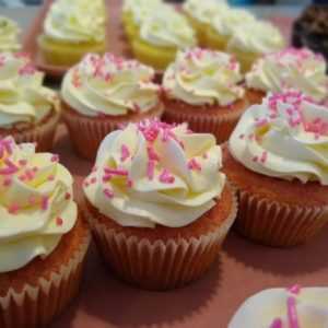 Strawberries and Cream Cupcake