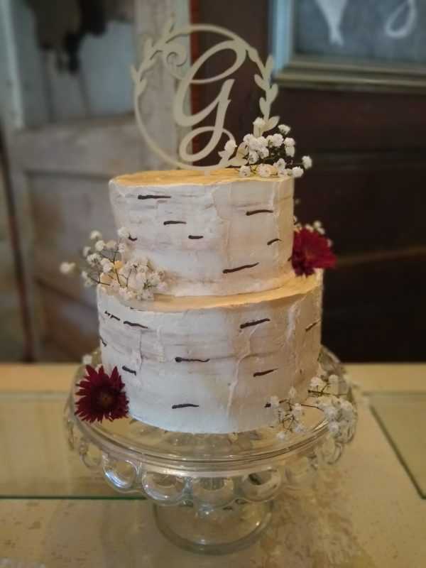 Birch Tree Wedding Cake