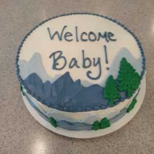 Mountains and Trees Cake