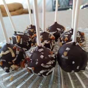 German Chocolate Cake Pops