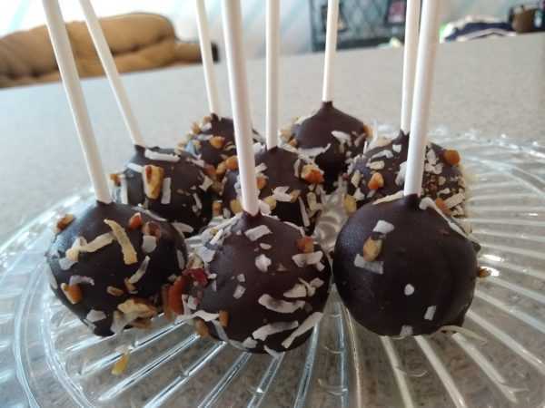 German Chocolate Cake Pops