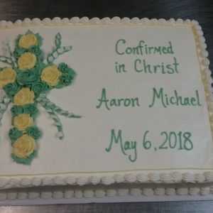 Greenery and Roses Cross Cake