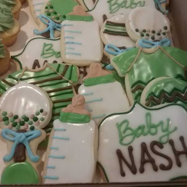 Baby Shower Cookies Earthy Tones