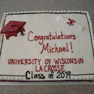UW- Lacrosse Graduation Cake