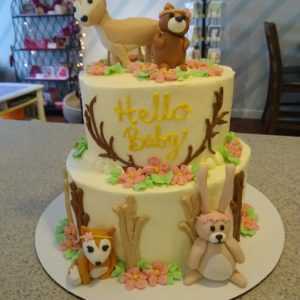 Woodland Critters Tiered Cake