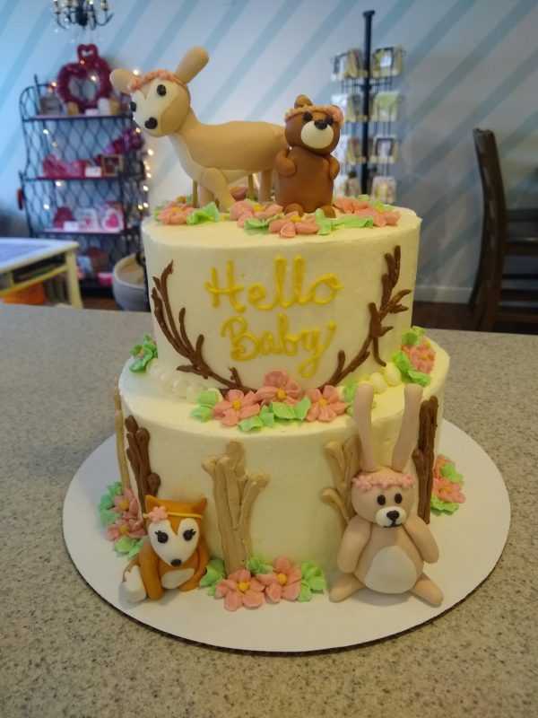 Woodland Critters Tiered Cake