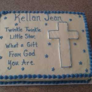 Blue Stars and Cross Cake