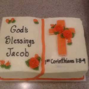 Orange Open Bible Cake