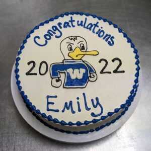 Round School Mascot Cake