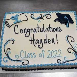 PXL 20220611 144651255.PORTRAIT Scroll Piping Graduation Cake